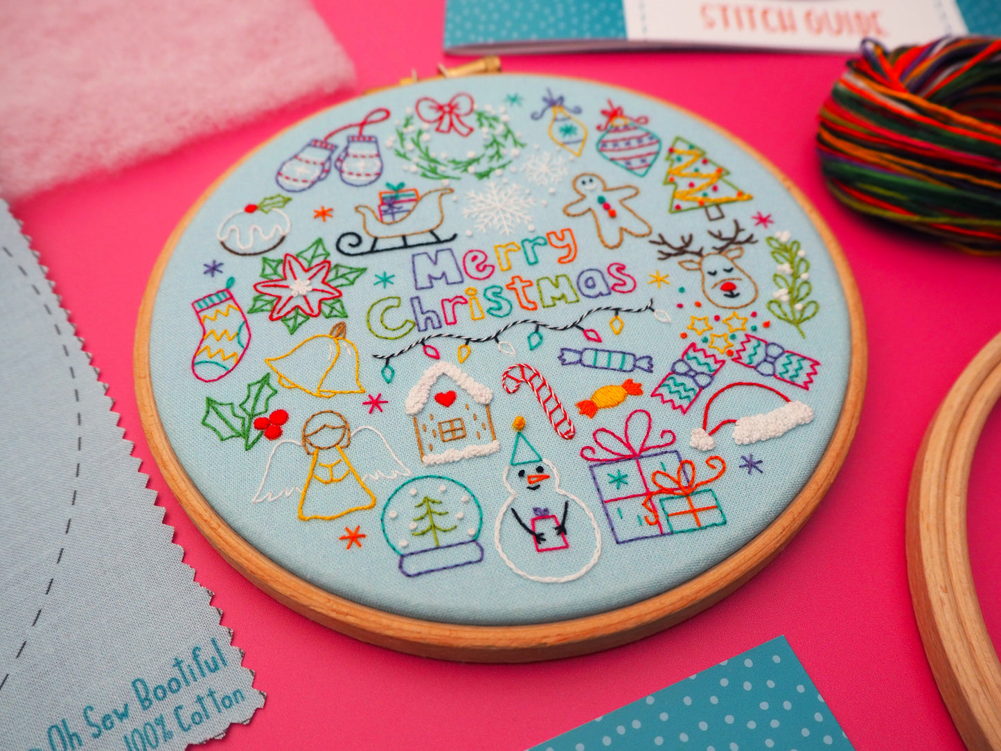 24 Days of Advent, Christmas Embroidery Kit - Embroidery Kits - ohsewbootiful