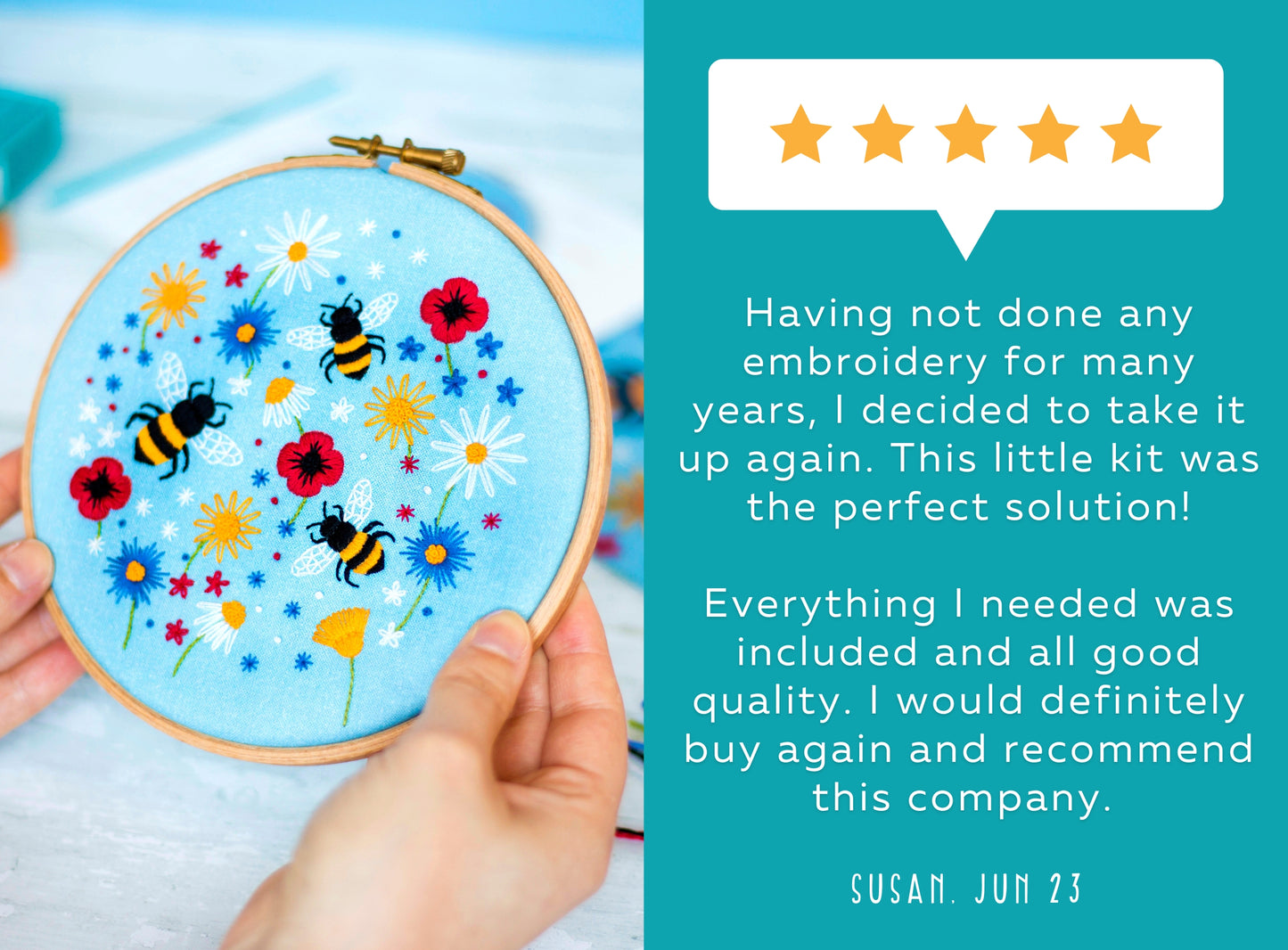 Wildflowers Embroidery Kit Bundle - Embroidery Kits - ohsewbootiful