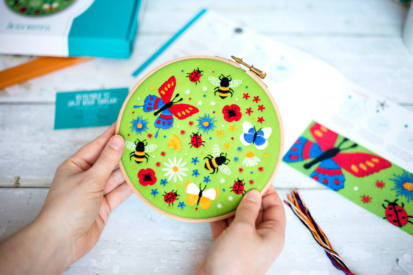 Butterflies and Bees Embroidery Kit - Embroidery Kits - ohsewbootiful
