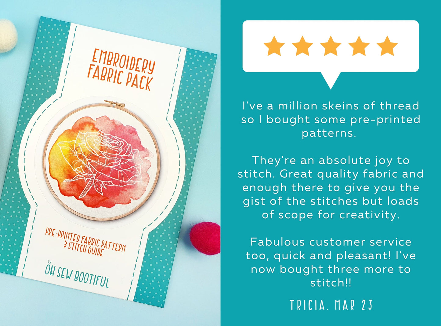 Spring Embroidery Fabric Pack - Fabric Packs - ohsewbootiful