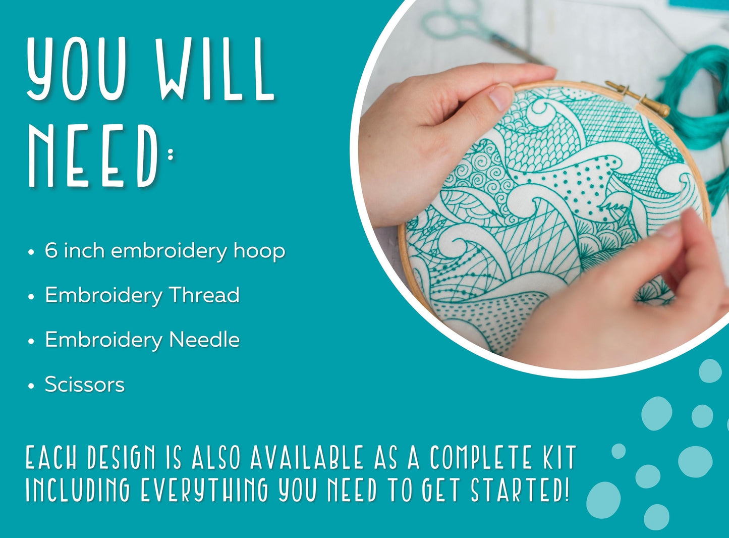 Chinese Money Plant Houseplant Embroidery Fabric Pack - 40% OFF - Fabric Packs - ohsewbootiful