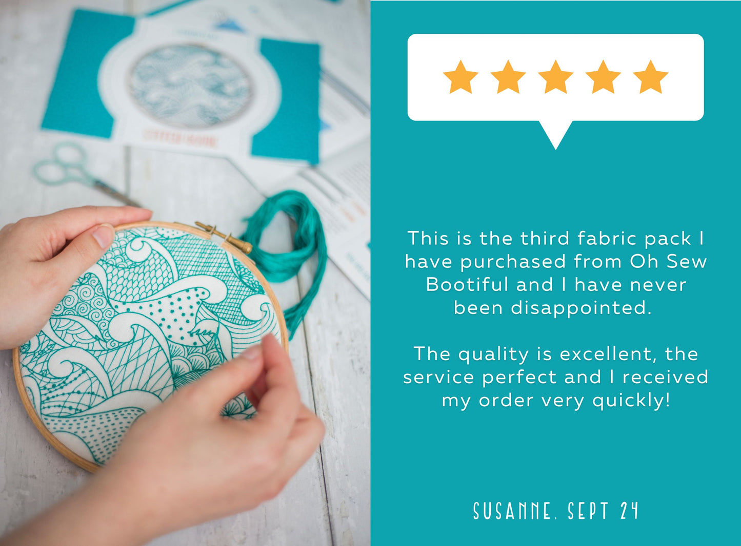Rainbow Mandala Embroidery Fabric Pack
