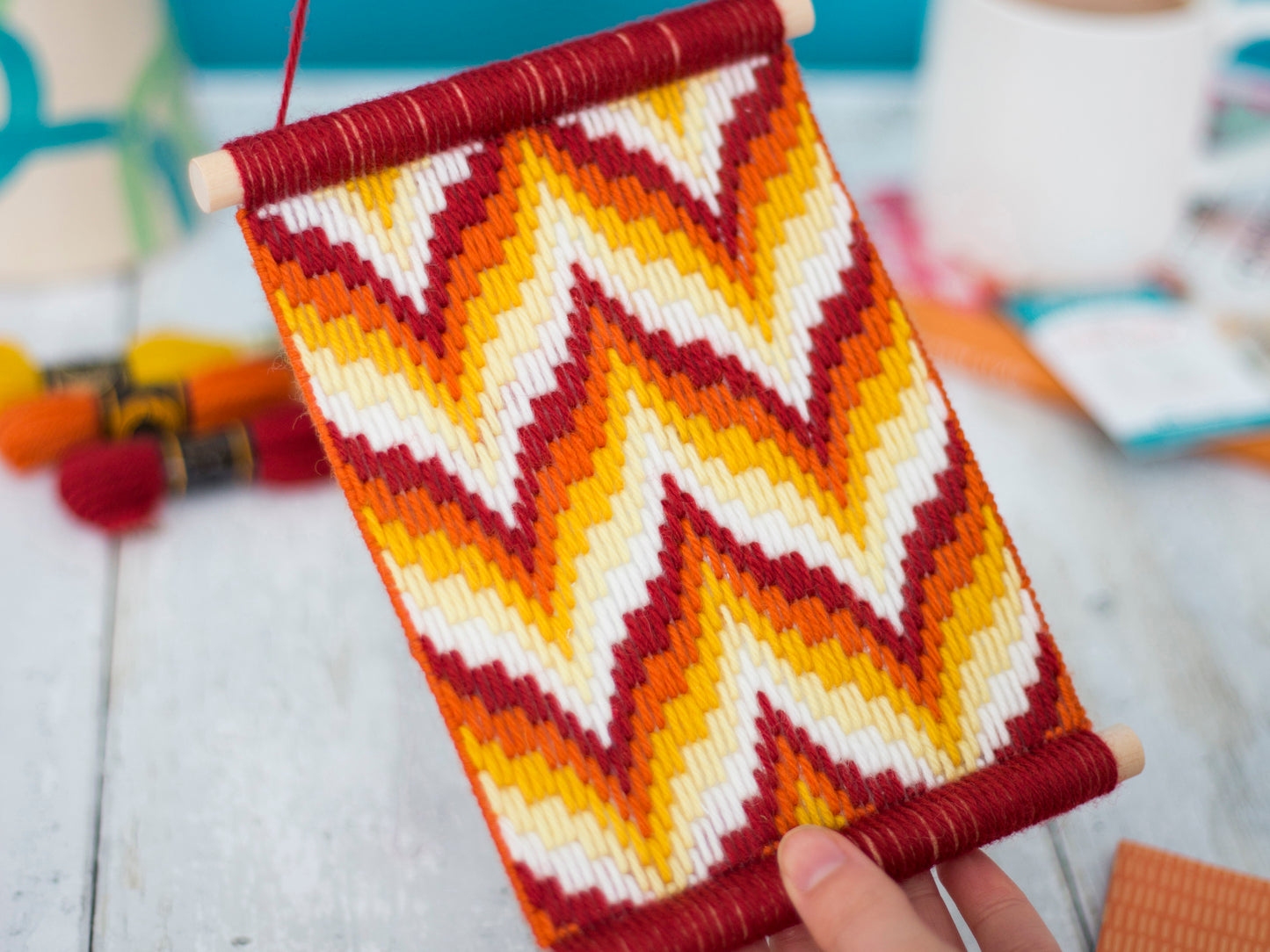 Flames Bargello Wall Hanging Kit - Bargello Kit - ohsewbootiful