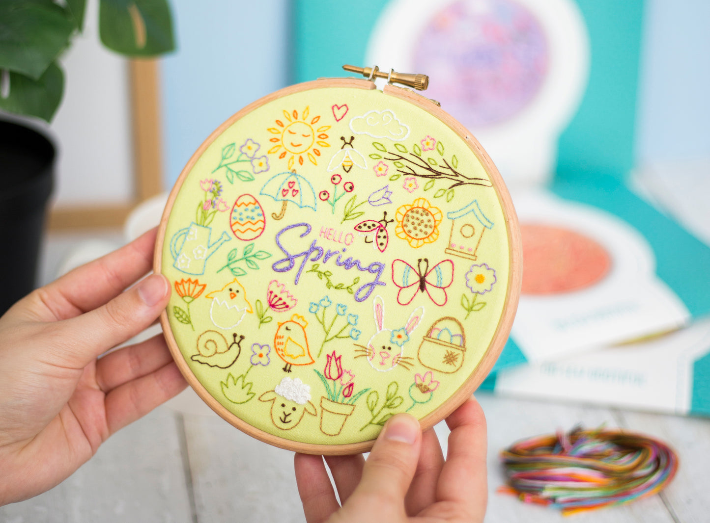 Hello Spring Embroidery Kit, Seasonal Embroidery - Embroidery Kits - ohsewbootiful