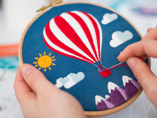 Hot Air Balloon Embroidery Kit - Embroidery Kits - ohsewbootiful