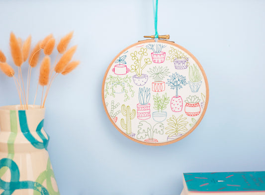 Houseplants Embroidery PDF Pattern