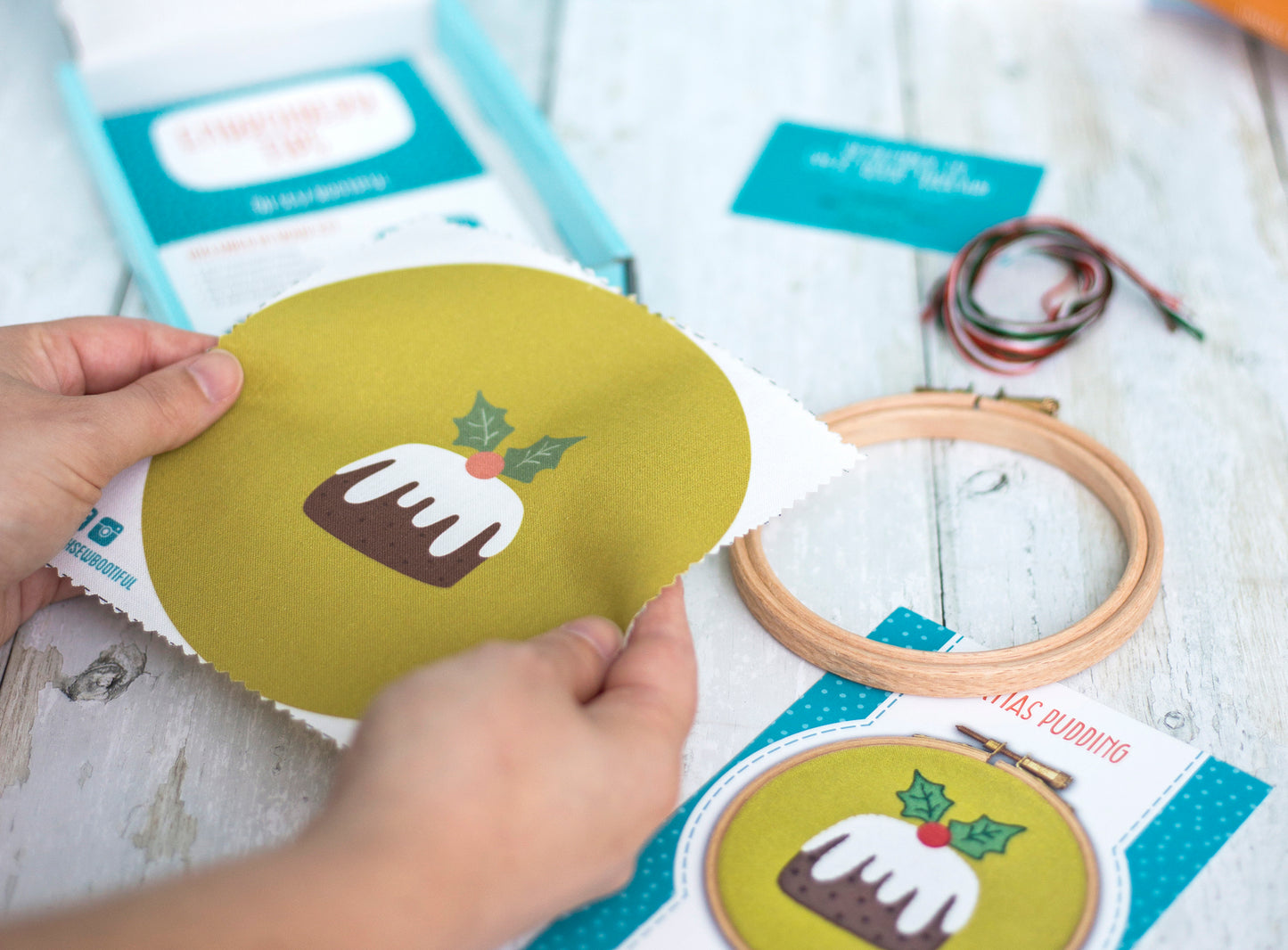 Christmas Pudding Mini Embroidery Kit