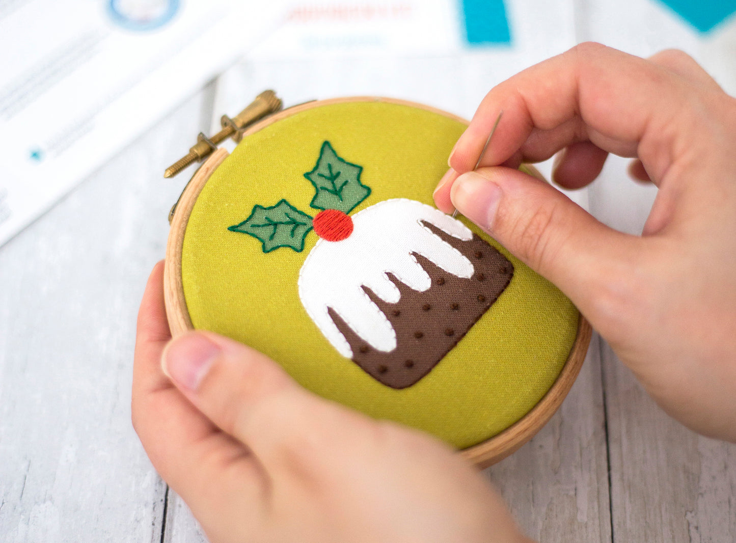 Christmas Pudding Mini Embroidery Kit