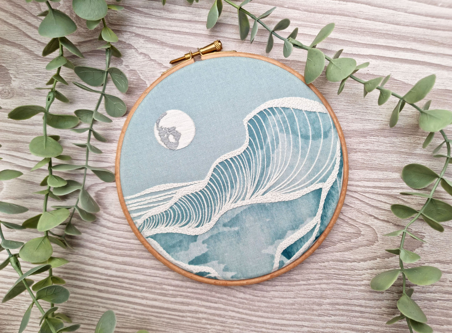 Moonlit Seascape Embroidery Fabric Pack