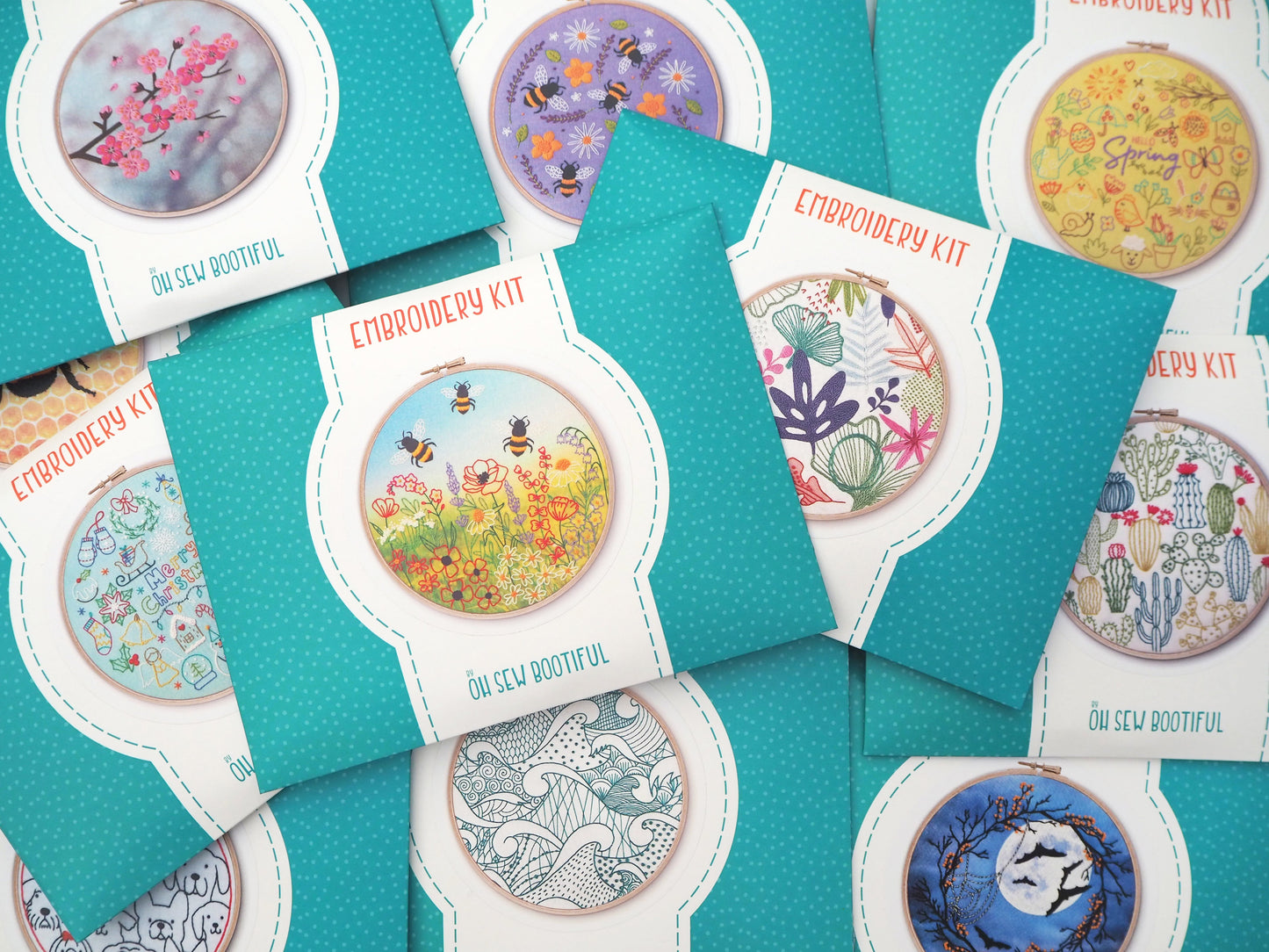 Abstract Florals Embroidery Kit - Embroidery Kits - ohsewbootiful