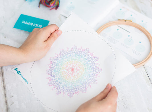 Rainbow Mandala Embroidery Kit