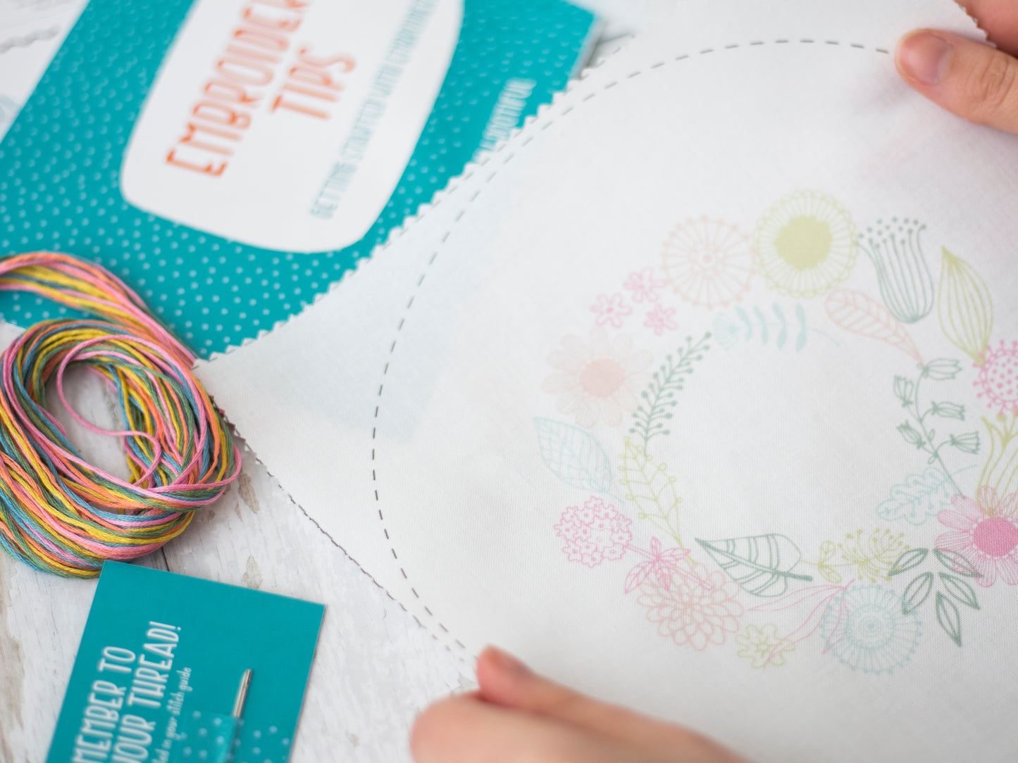 Spring Floral Wreath Embroidery Kit - Embroidery Kits - ohsewbootiful
