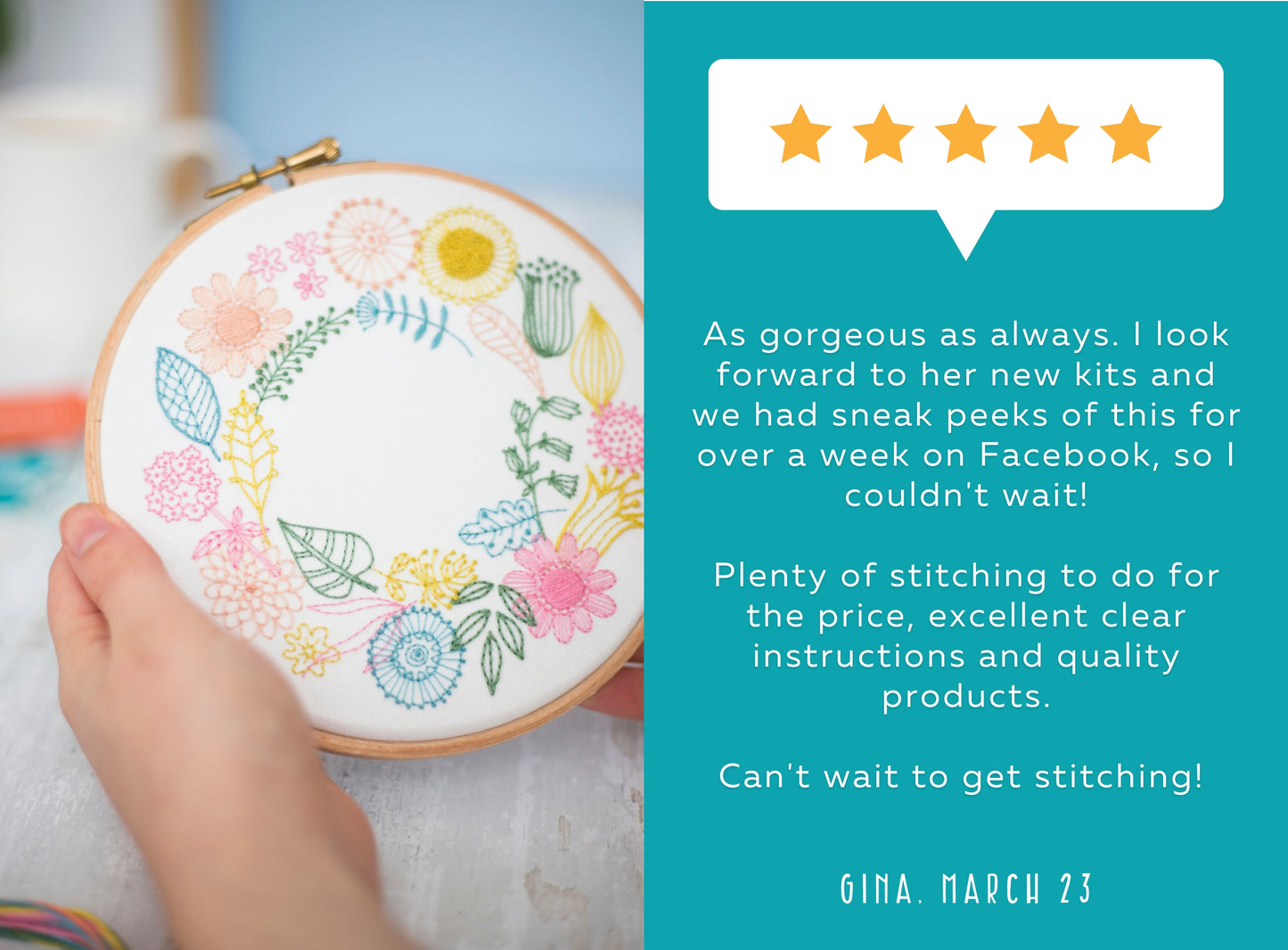 Happy Days Embroidery Kit - 40% OFF - Embroidery Kits - ohsewbootiful