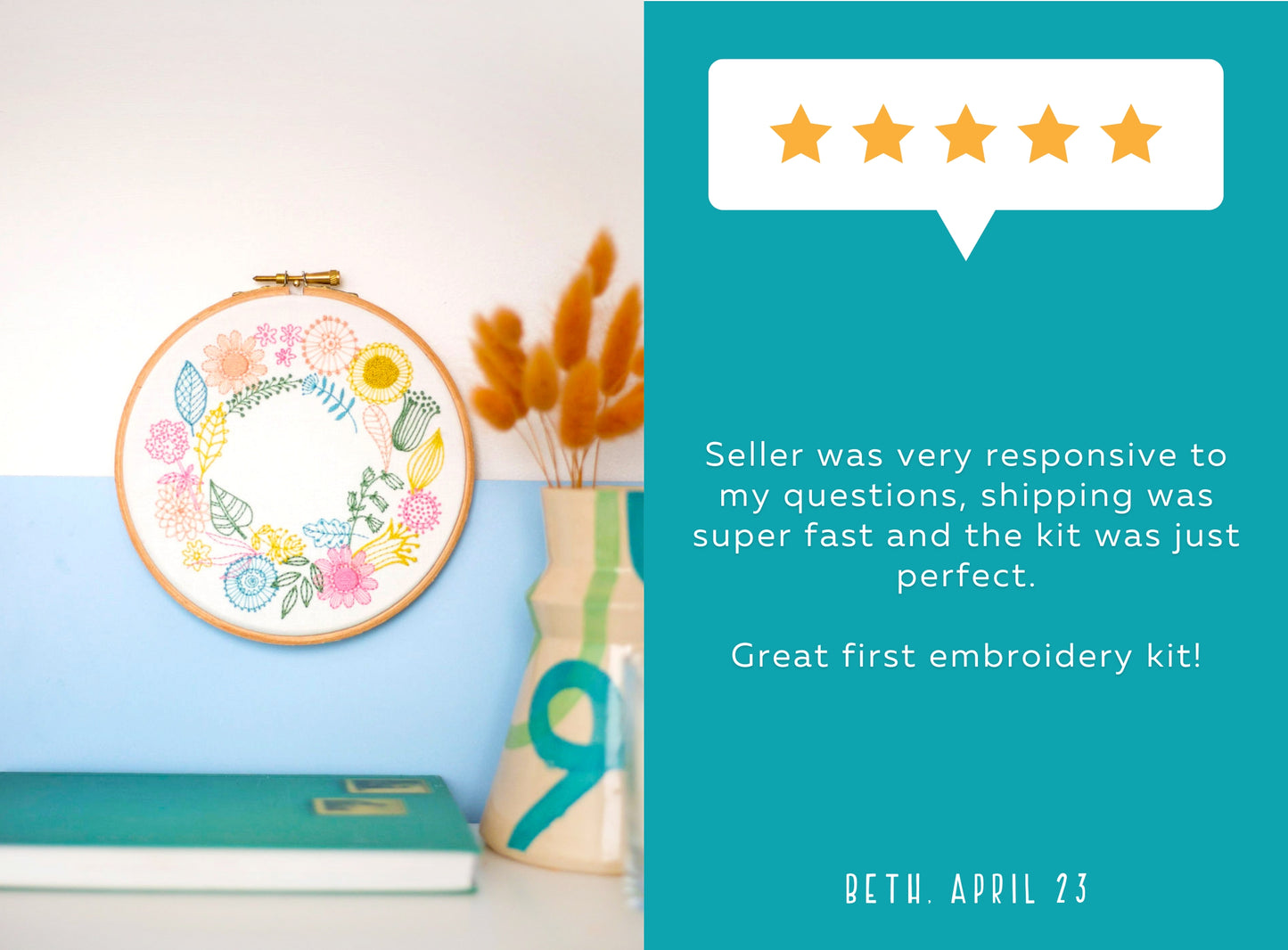 Lily Pad Embroidery Kit - 40% OFF - Embroidery Kits - ohsewbootiful