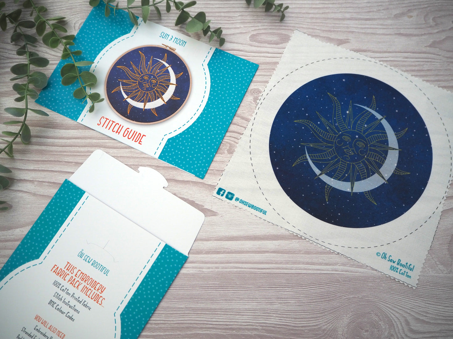 Sun and Moon Embroidery Fabric Pack - Fabric Packs - ohsewbootiful