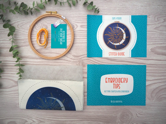 Sun + Moon Embroidery Kit - Embroidery Kits - ohsewbootiful