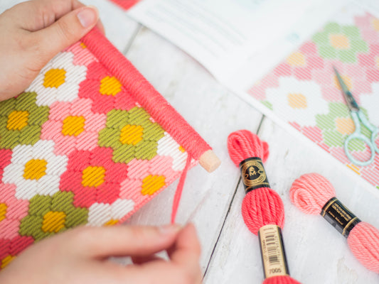 Flower Power Bargello Wall Hanging Kit - Bargello Kit - ohsewbootiful