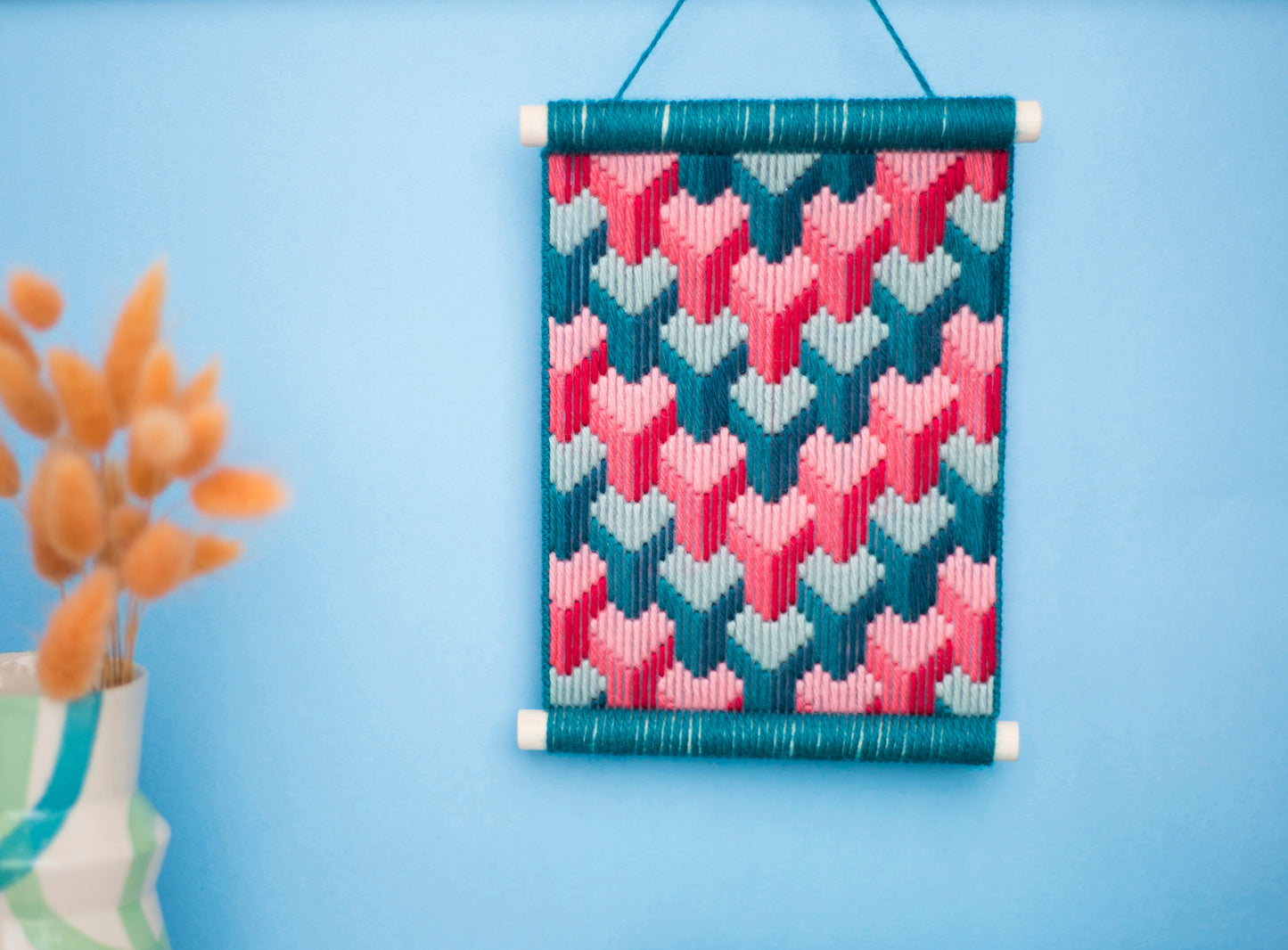 Geometric Illusion Bargello Wall Hanging Kit - Bargello Kit - ohsewbootiful