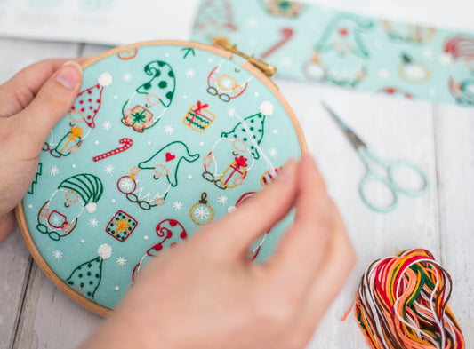 Christmas Gnomes, Gonks Embroidery PDF Pattern