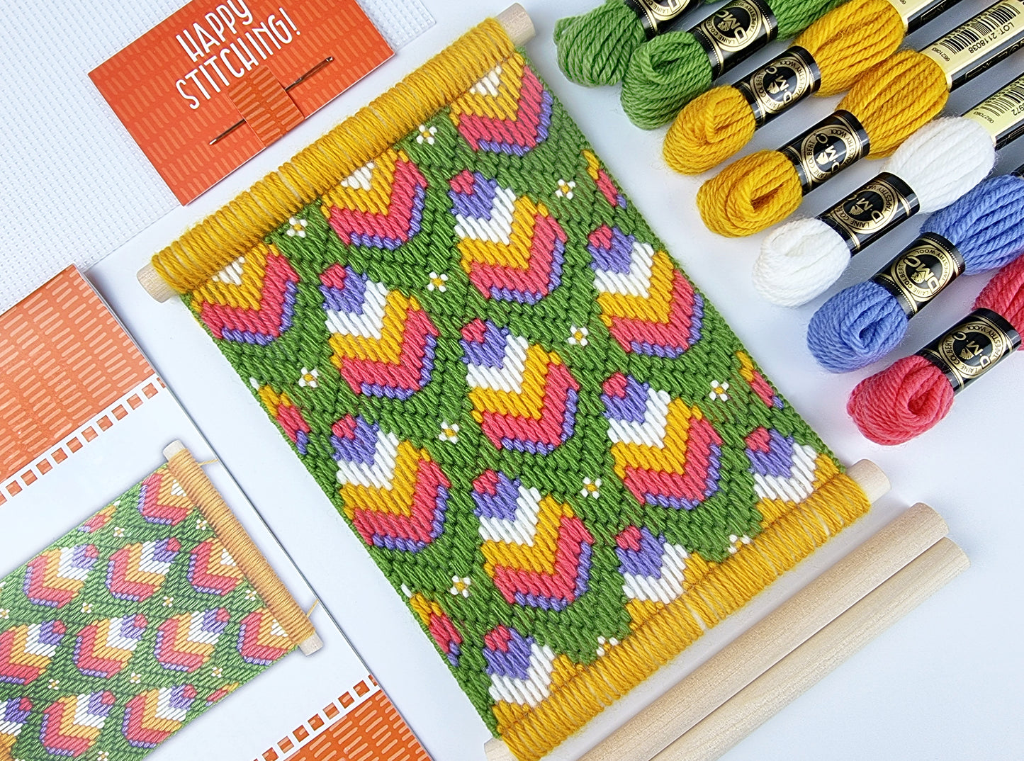Bargello Tapestry Kit, Easter Eggs Wall Hanging Kit - Bargello Kit - ohsewbootiful