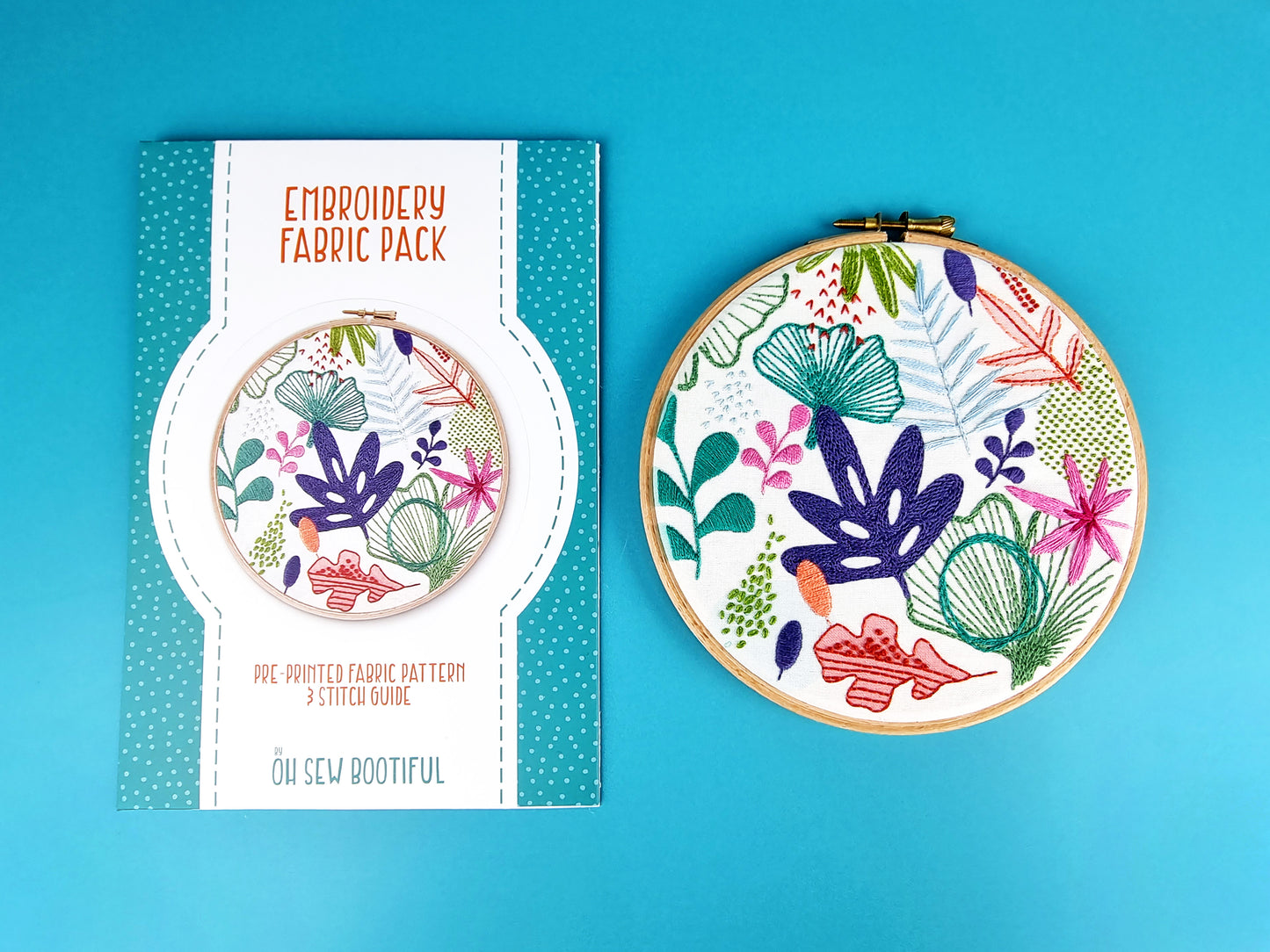 Abstract Florals Embroidery Fabric Pack - Fabric Packs - ohsewbootiful