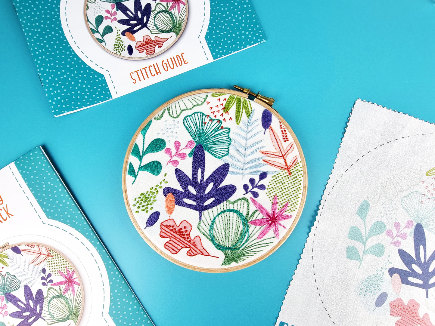 Abstract Florals Embroidery Fabric Pack - Fabric Packs - ohsewbootiful