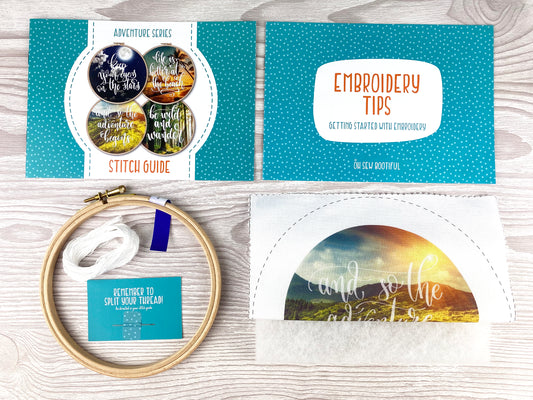 The Adventure Begins Embroidery Kit - Embroidery Kits - ohsewbootiful