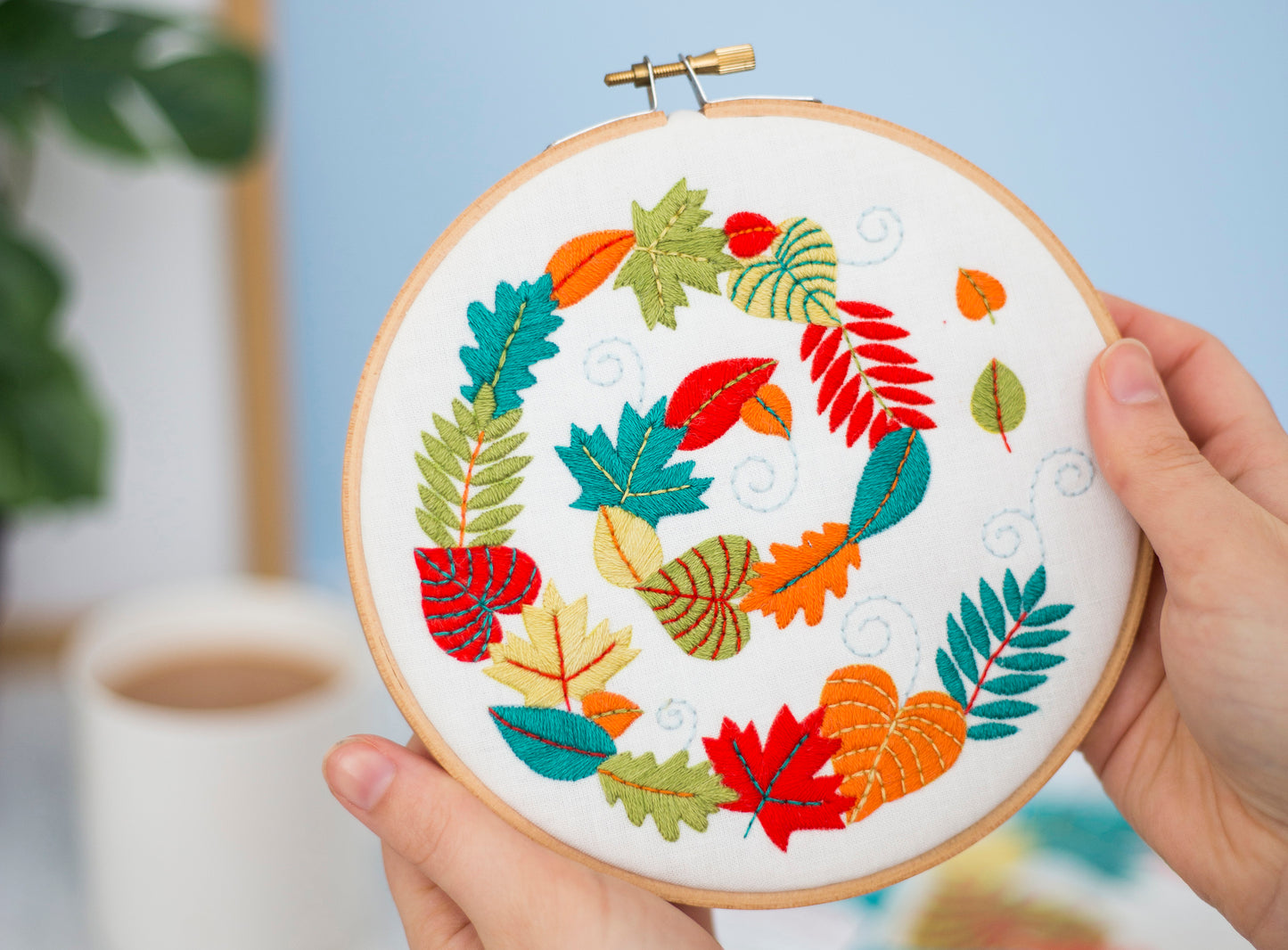 Autumn Leaves Embroidery Kit - Embroidery Kits - ohsewbootiful
