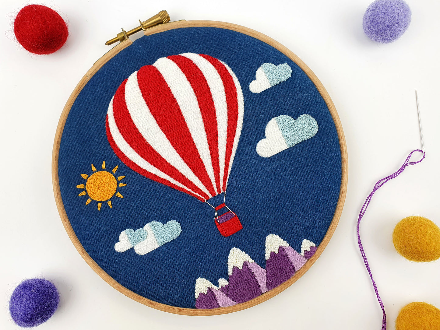 Hot Air Balloon Embroidery PDF Pattern - - ohsewbootiful