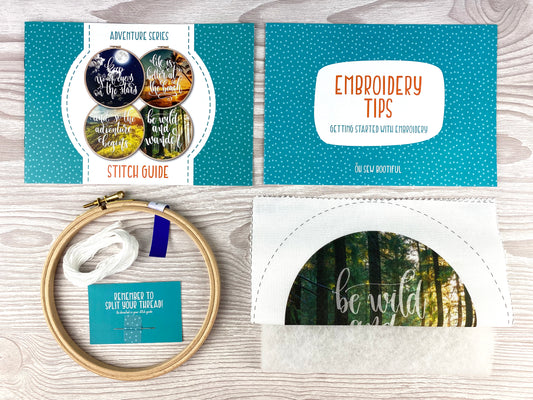 Be Wild and Wander Embroidery Kit - Embroidery Kits - ohsewbootiful