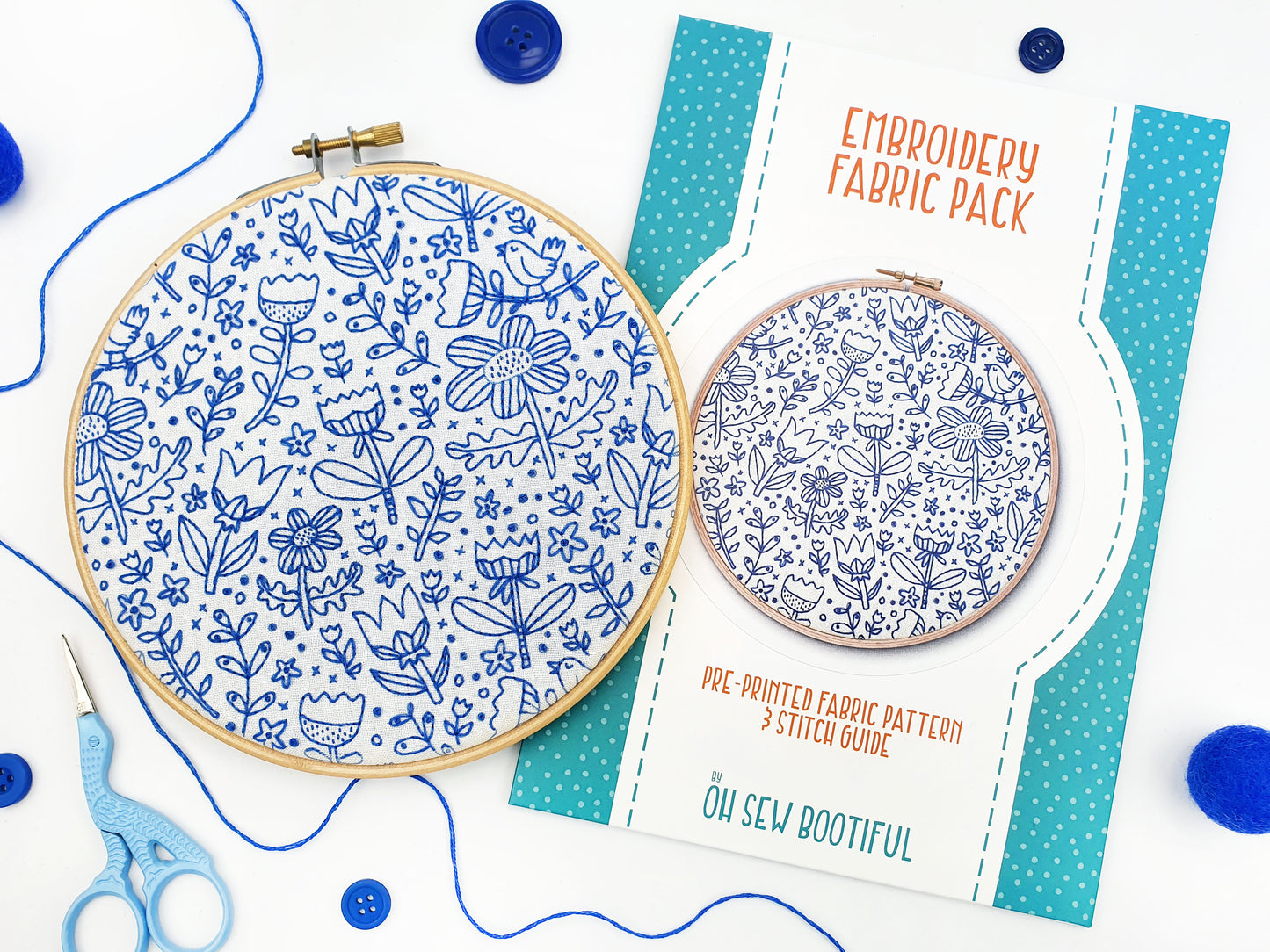 Doodle Stitching Fabric Pattern Pack - Fabric Packs - ohsewbootiful