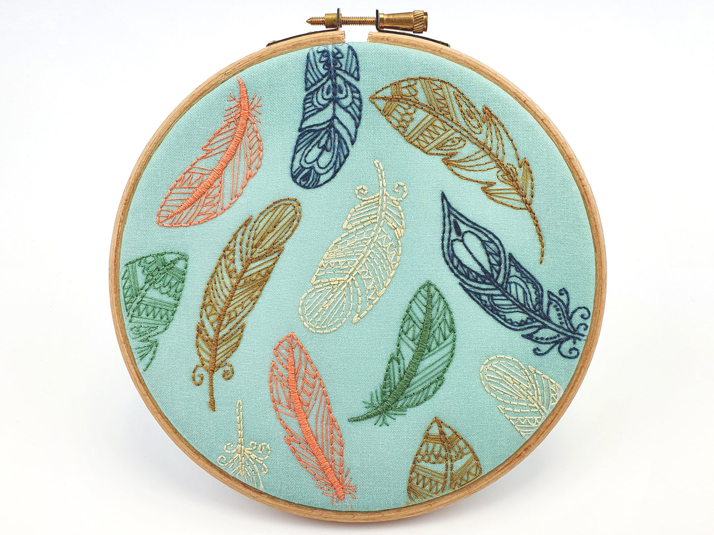 Boho Feathers Embroidery Kit - Embroidery Kits - ohsewbootiful