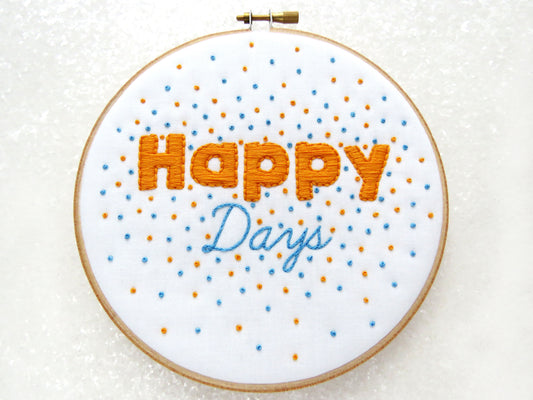 Happy Days Embroidery Kit - Embroidery Kits - ohsewbootiful