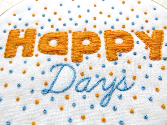 Happy Days Embroidery Fabric Pattern Pack - Fabric Packs - ohsewbootiful
