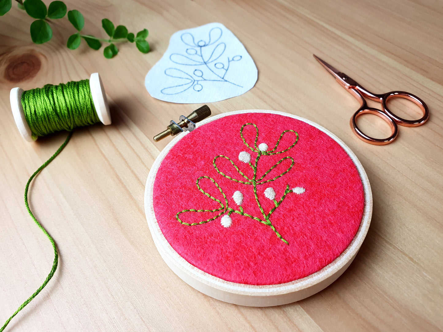 Christmas Foliage Stick and Stitch Embroidery Patterns - - ohsewbootiful