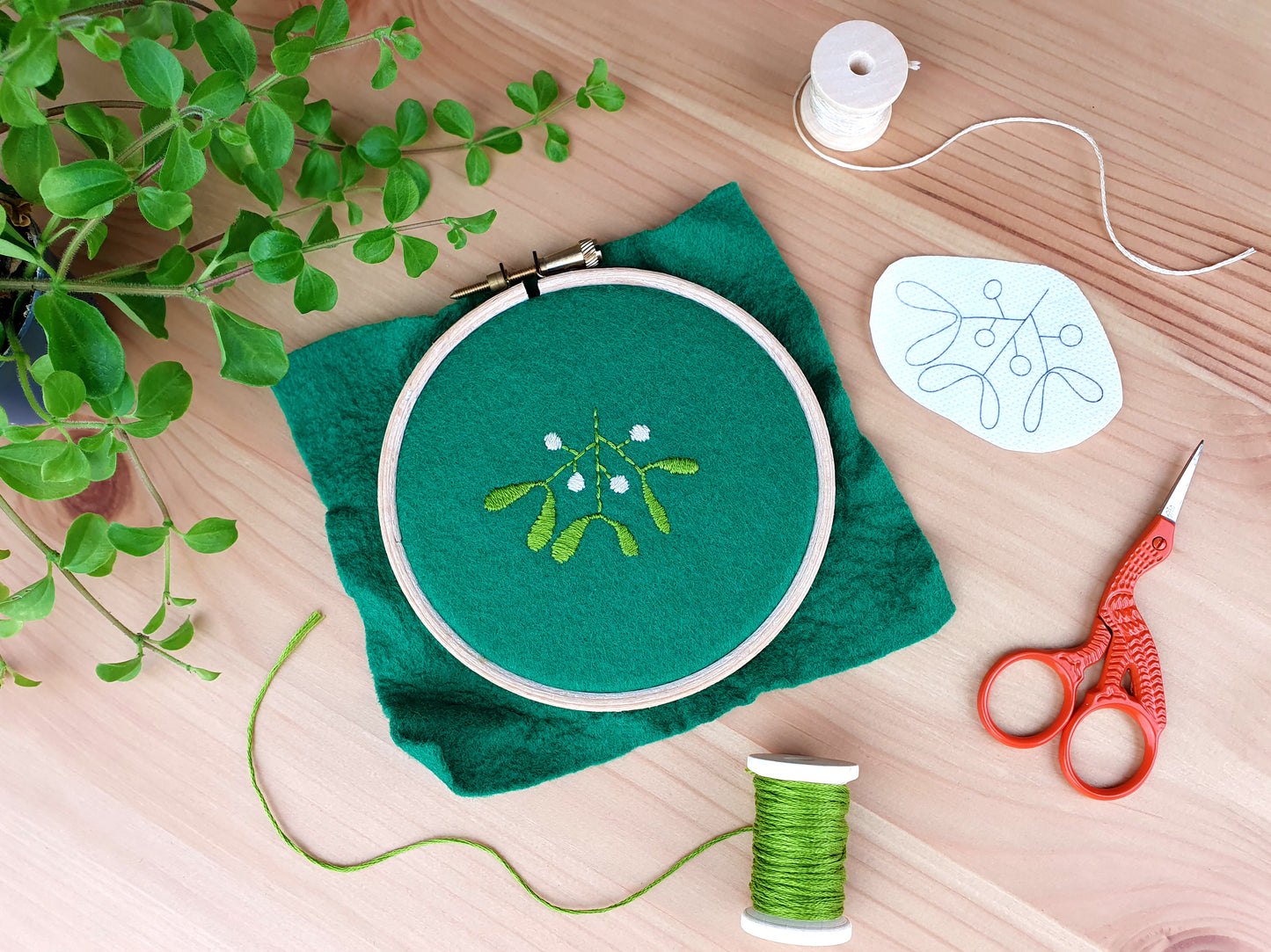 Christmas Foliage Stick and Stitch Embroidery Patterns - - ohsewbootiful
