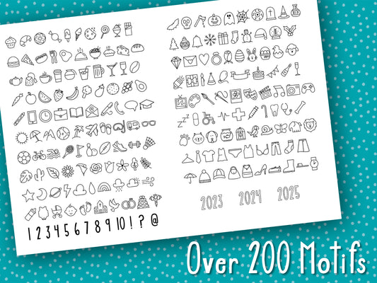 Phenology Wheel Motifs and Grid Template PDF Pattern - - ohsewbootiful