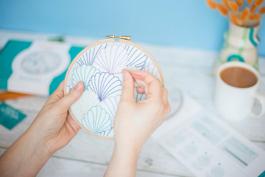 Art Deco Shells Embroidery Kit - Embroidery Kits - ohsewbootiful