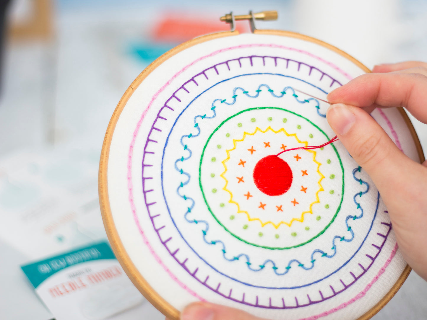 Rainbow Sampler Embroidery PDF Pattern - - ohsewbootiful