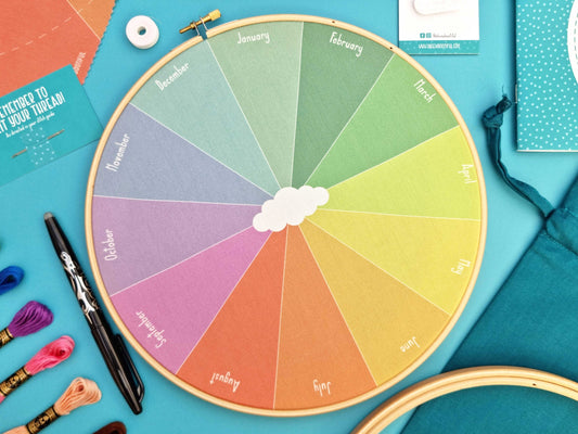 Phenology Wheel Embroidery Kit, Thread Diary, Embroidery Diary Kit, 365 Days Of Stitching, 2023 Stitch Journal