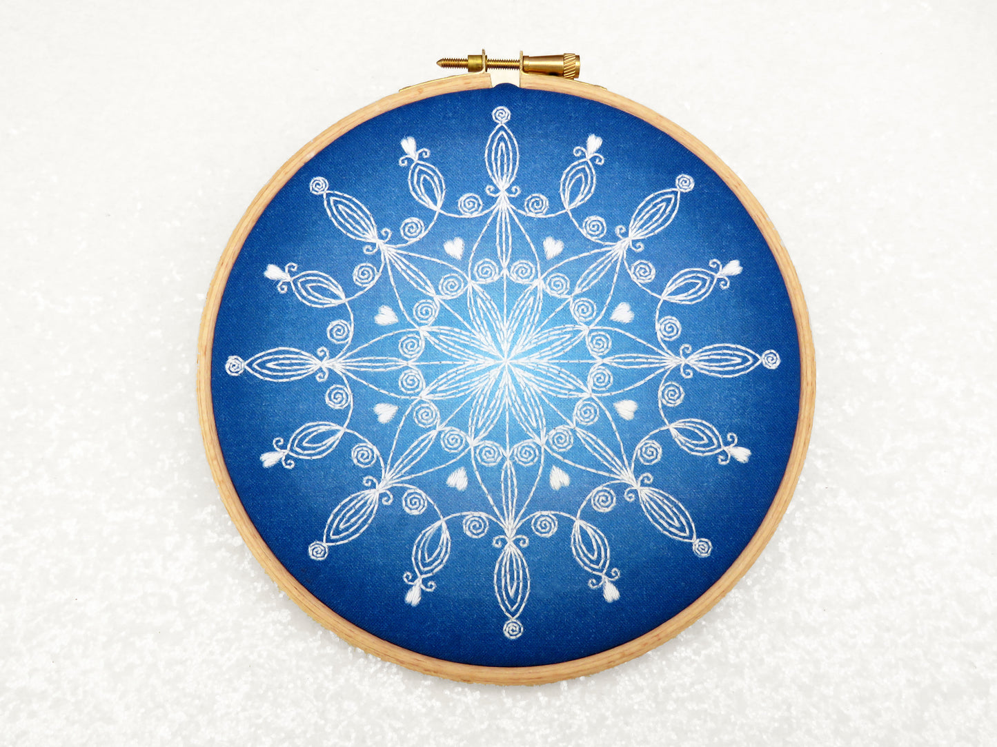 Snowflake Mandala Embroidery Kit, Christmas Craft Kit - Embroidery Kits - ohsewbootiful