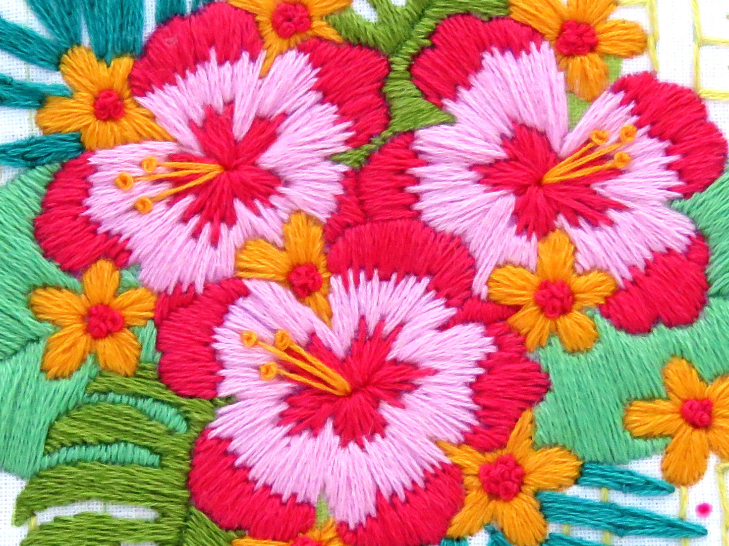Tropical Hibiscus Embroidery PDF Pattern - - ohsewbootiful