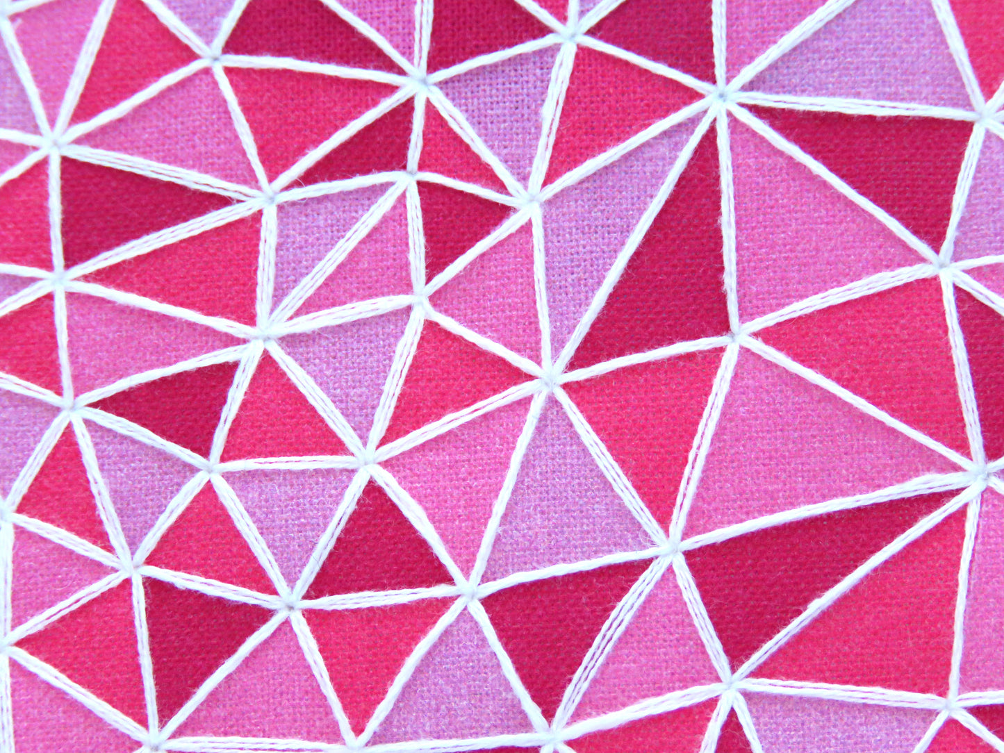 Geometric Pink + Red Heart Fabric Pattern Pack - Fabric Packs - ohsewbootiful