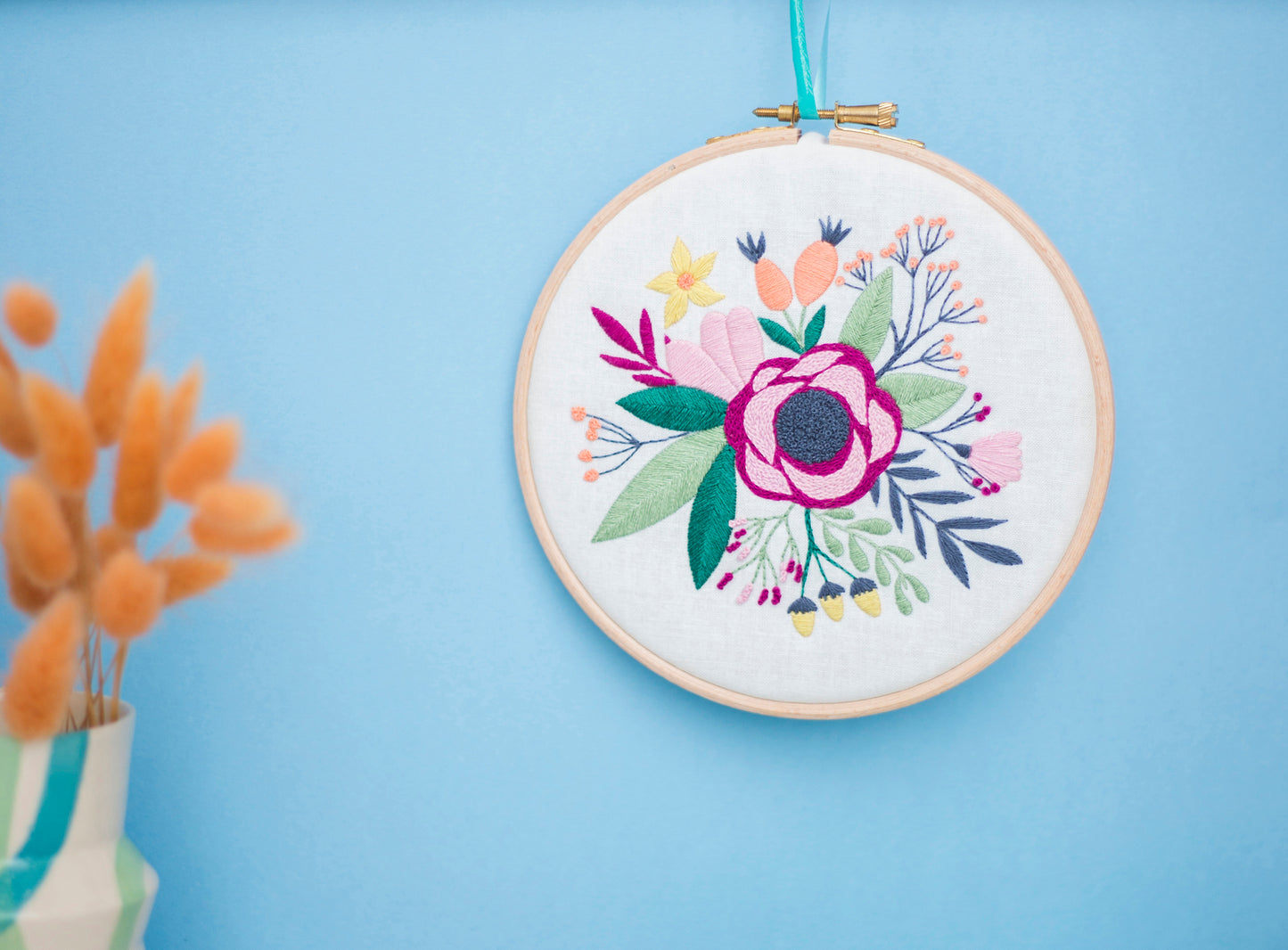 Poppy Bouquet Embroidery PDF Pattern - - ohsewbootiful
