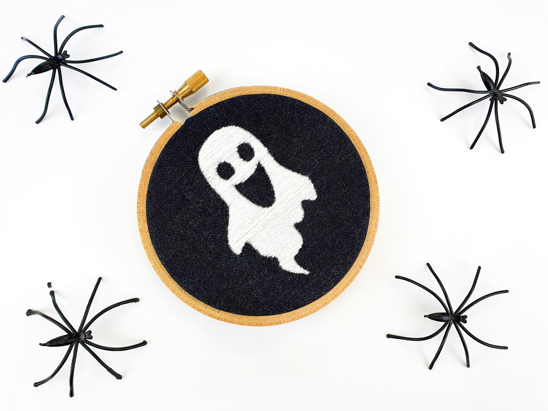 Free Halloween Ghost Embroidery Pattern