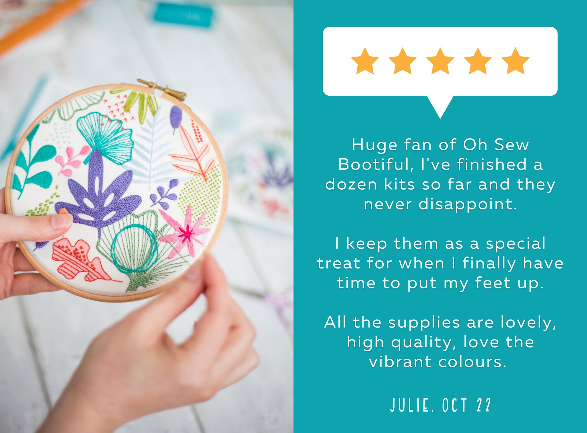 Life is Better at the Beach Embroidery Kit - 40% OFF - Embroidery Kits - ohsewbootiful
