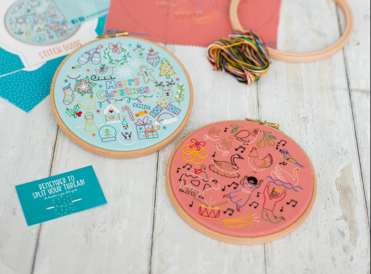 12 Days of Christmas, Advent Calendar Embroidery Fabric Pack