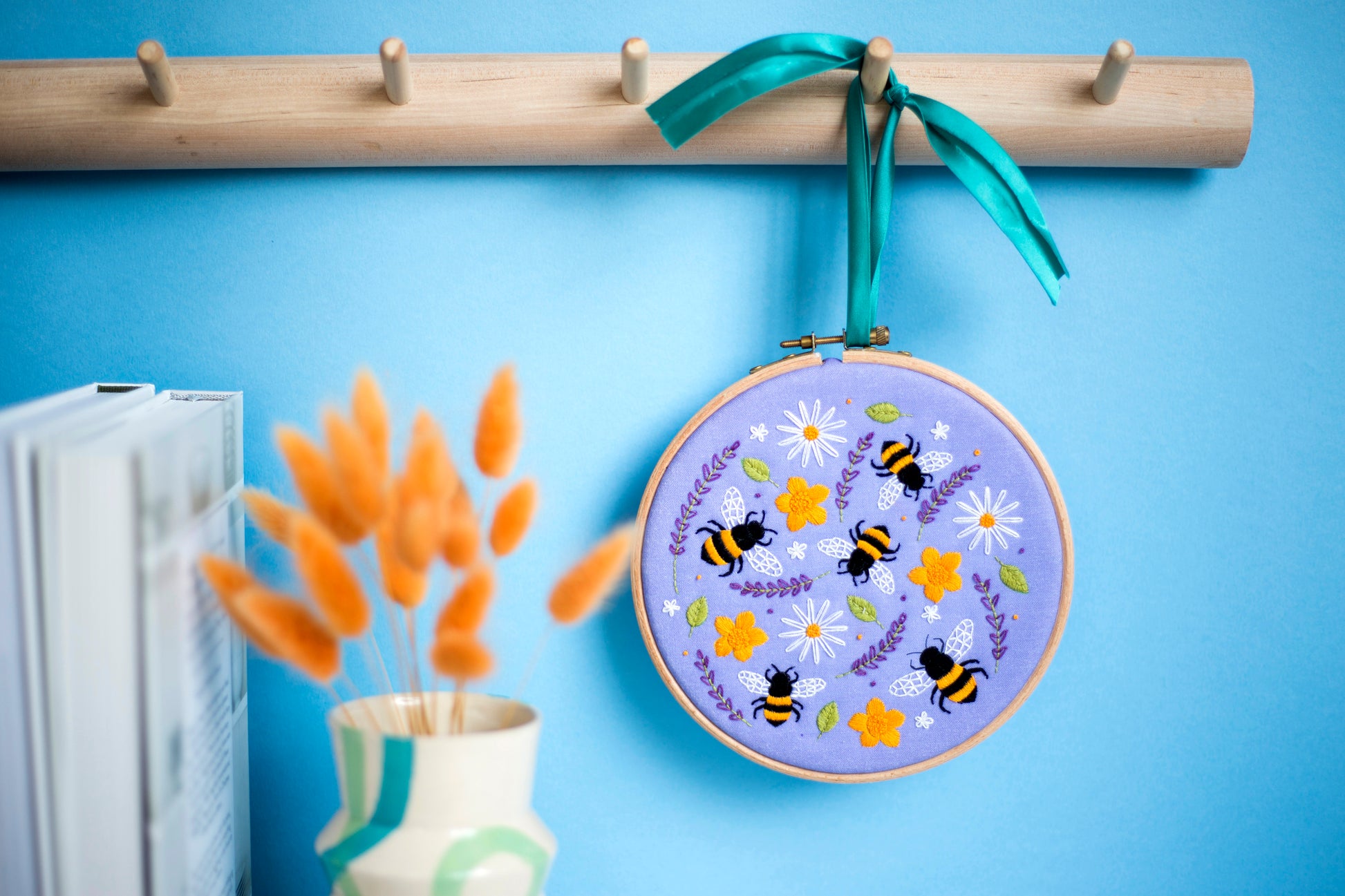 Bees and Lavender Embroidery Fabric Pack - Fabric Packs - ohsewbootiful
