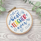 Home Made Teacher Gift Ideas, Thank you Teacher Embroidery Kits, Pocket Sized Craft Kits, Travel Craft Kits