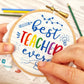 Best Teacher Ever Mini Embroidery Kit - Embroidery Kits - ohsewbootiful